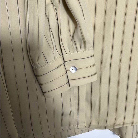 Böhme Light Tan Striped Blouse - Picture 4 of 8